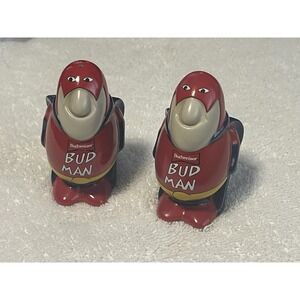 [ BUDWEISER ] BUD MAN, Ceramic Salt &‎ Pepper Shakers